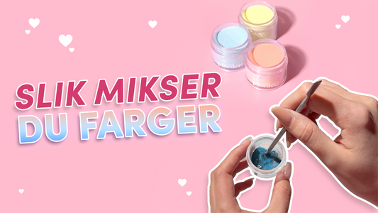 Hvordan blande farger med dipping powder – steg for steg